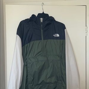 Dark Green North Face Wind Breaker